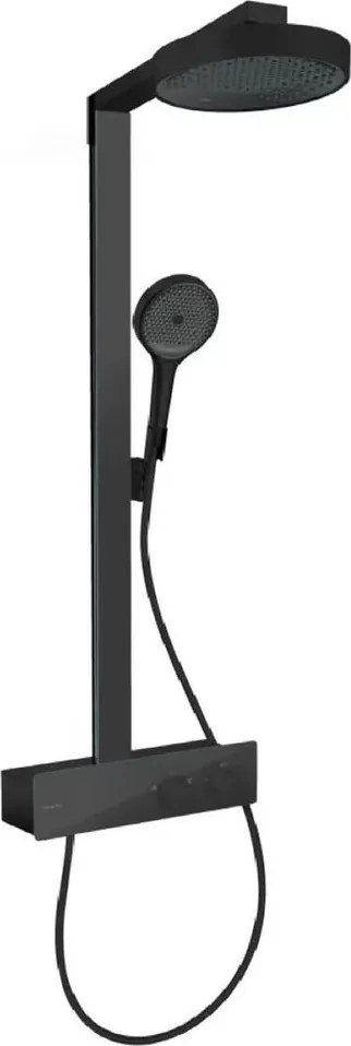 Coloana de dus cu baterie termostatata negru mat Hansgrohe Rainfinity 350 Eco SHP