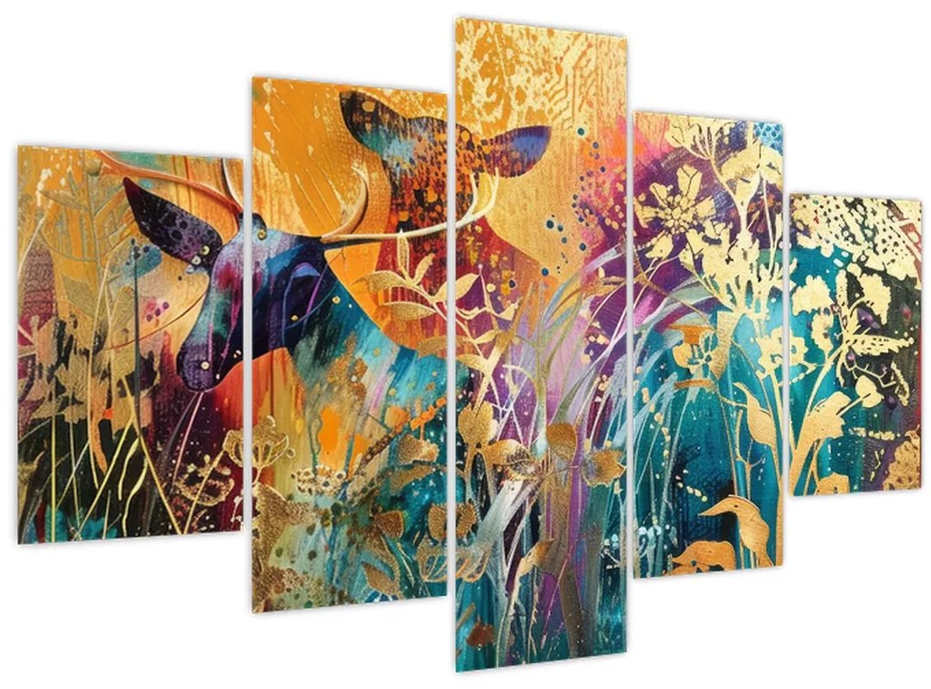 Tablou - Pictura abstractă a naturii (150x105 cm)