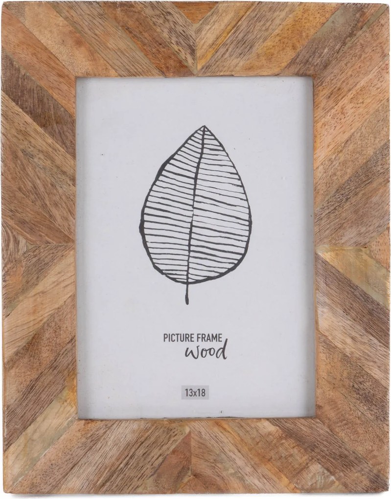 Ramă foto din lemn de mango PATCHWORK, 19 x 24 cm