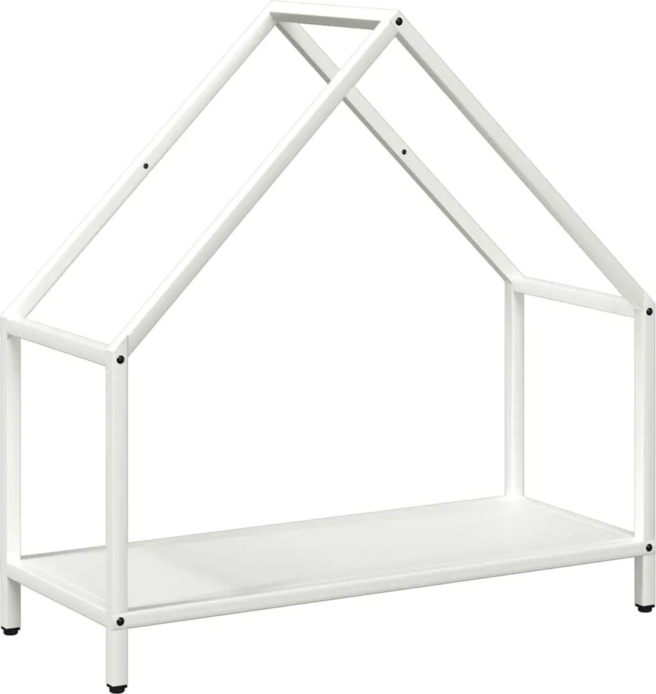 vidaXL Suport pentru lemne de foc alb 60x25x60 cm Oțel laminat la rece