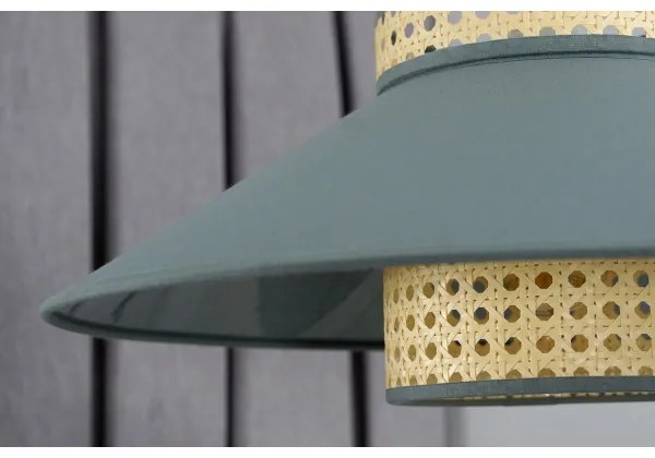 Lustră pe cablu RIO Duolla RATTAN 1xE27/15W/230V d. 45 cm verde/ratan