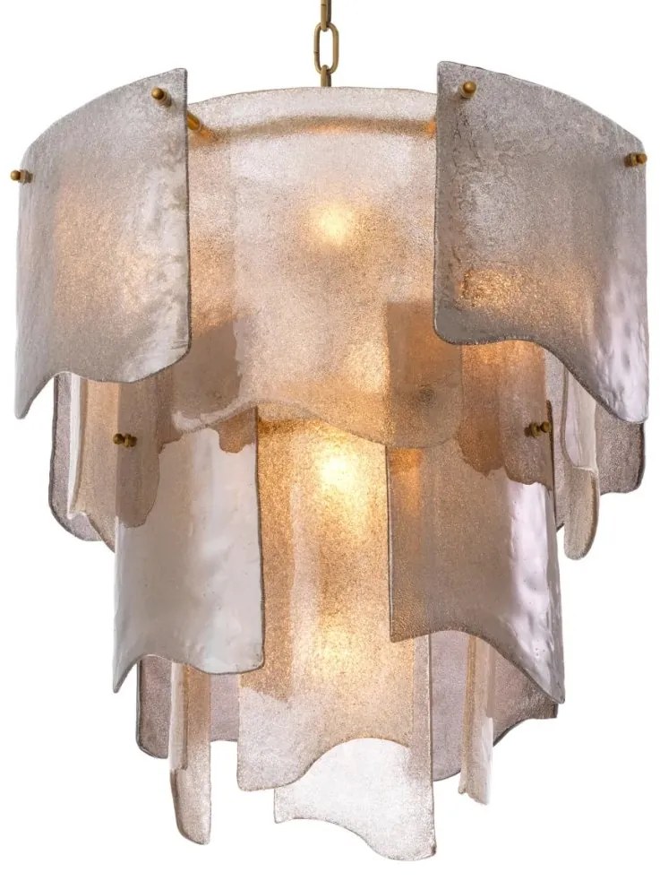 Candelabru LUX design deosebit Asinara S, sticla fumurie