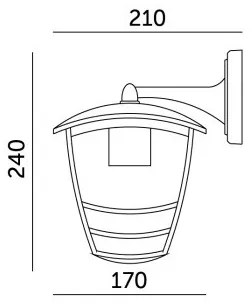 Aplică de exterior TEVIO KD 1xE27/60W/230V IP54 negru