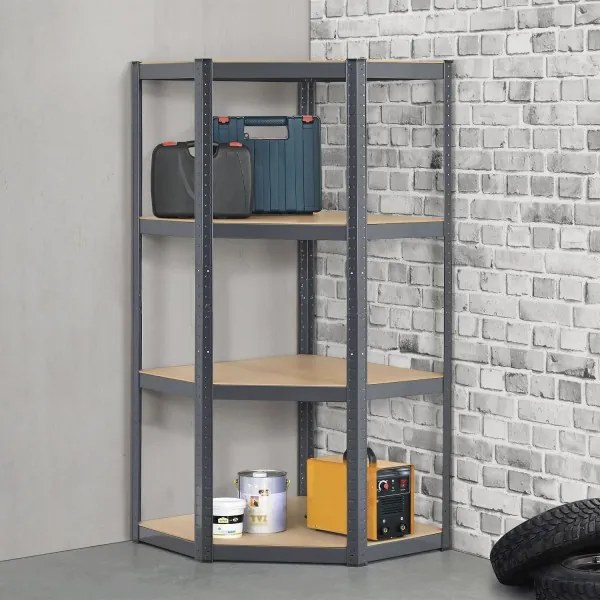 Juskys Raft de colt - 160x75x40-75 cm gri