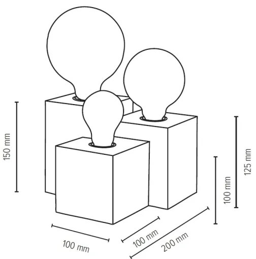 Lampă de masă Spot-Light 2276360 VINCENT 3xE27/15W/230V