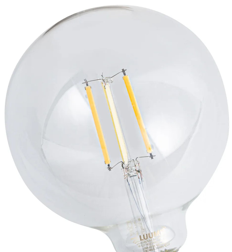 Bec LED E27 reglabil G125 transparent 7W 806 lm 2700-6500K