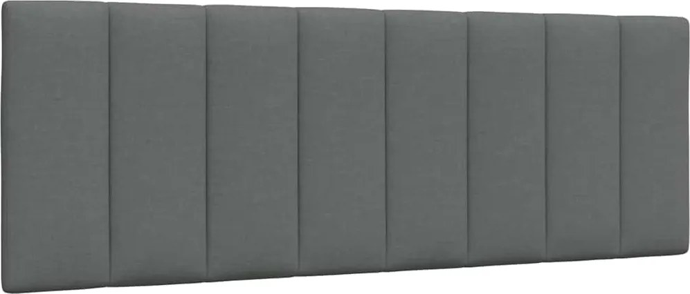 vidaXL Pernă pentru tăblie de pat, Hanko, gri închis, 140 cm, material textil