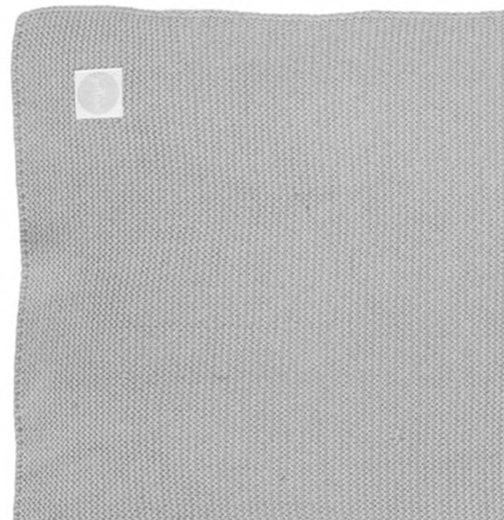 Paturica bebe crosetata, Basic knit, 100x150 cm, gri