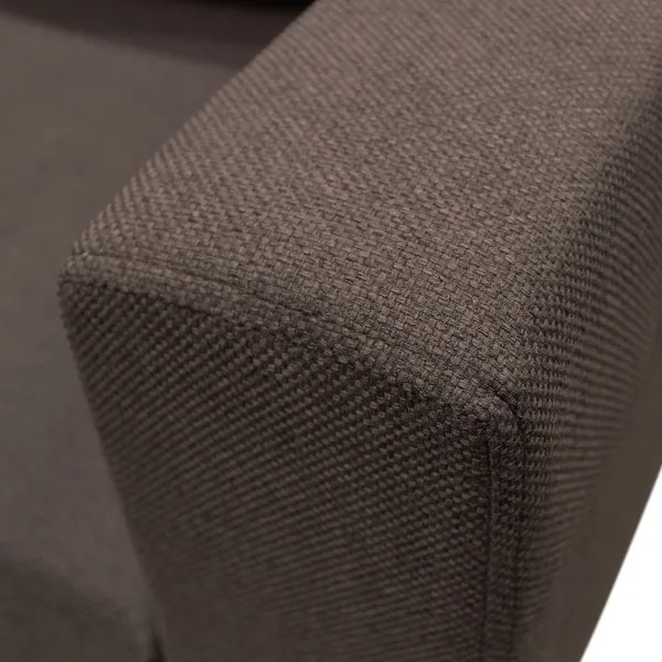 Canapea colțar SEYA, extensibilă în U, universală, cu spațiu de depozitare, maro