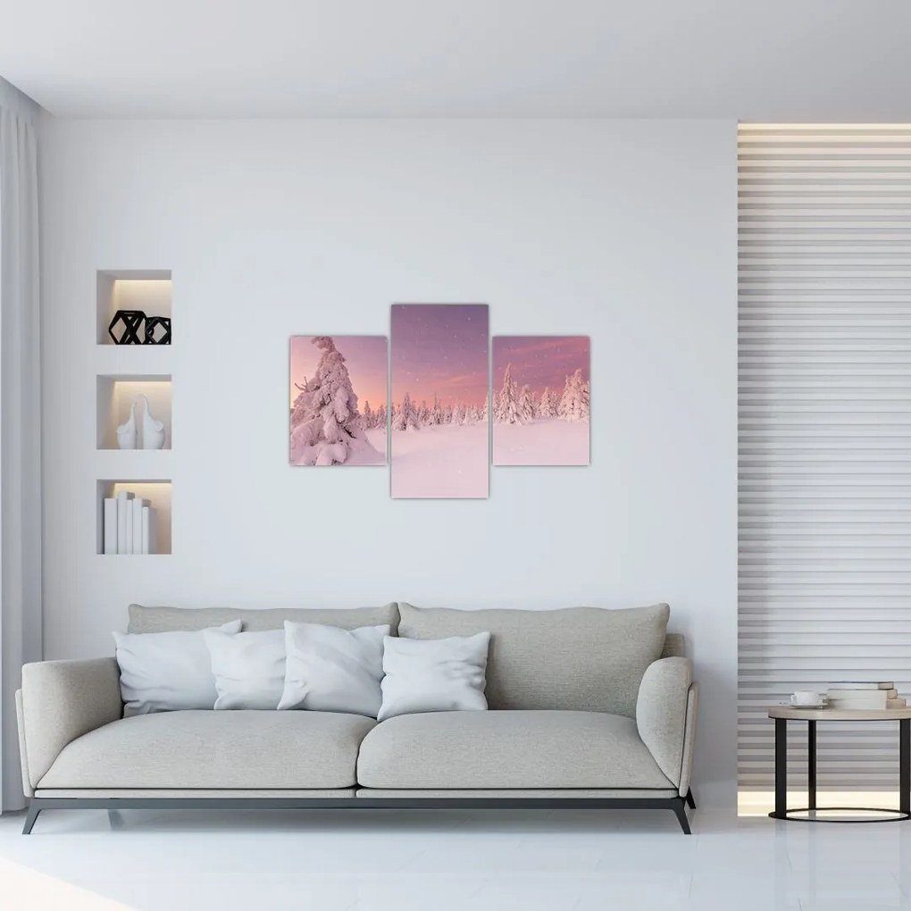 Tablou - Copaci sub așternut de zăpadă (90x60 cm)