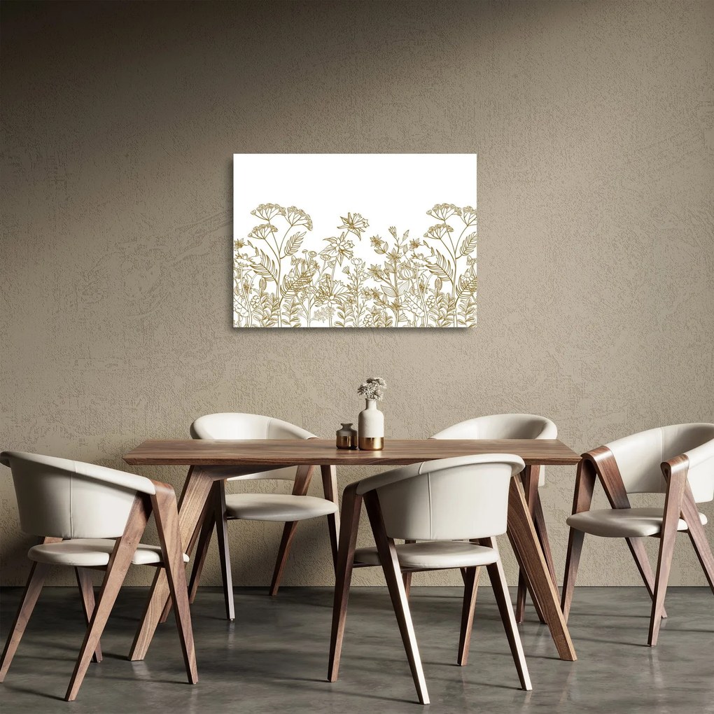 Tablou pe sticlă - Flori de câmp (70x50 cm)