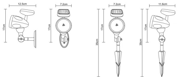 Globo 33026 - Lumină solară LED 3xLED/0,06W IP44