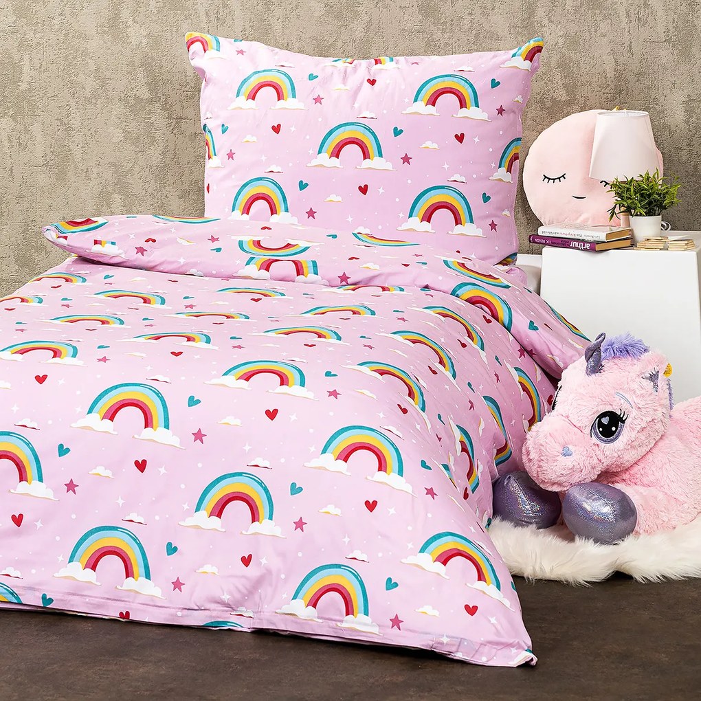 Lenjerie de pat din bumbac pentru copii4Home Rainbow, 140 x 200 cm, 70 x 90 cm, 140 x 200 cm, 70 x 90 cm