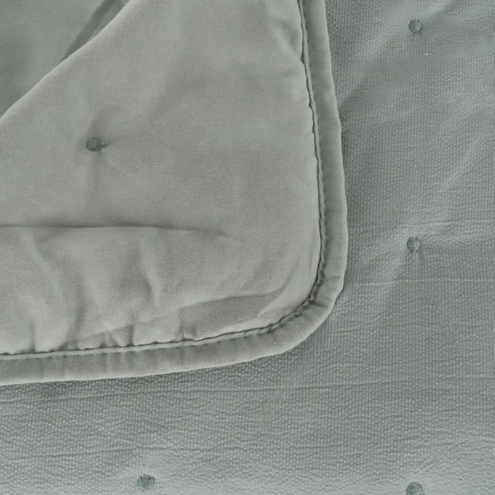 Cuvertură verde prăfuit matlasată 180x260 cm – Ixia