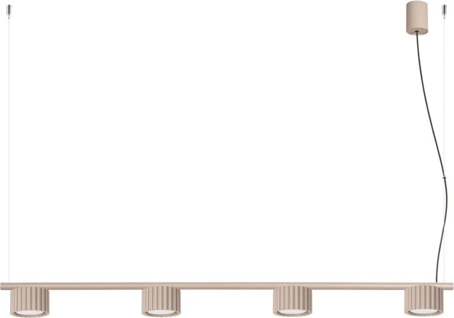 Sollux SL.2702 - Lustră suspendată pe cablu AURA 4xGX53/10W/230V taupe