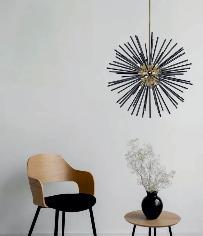 Lustra suspendata forma originala si design modern URCHIN negru