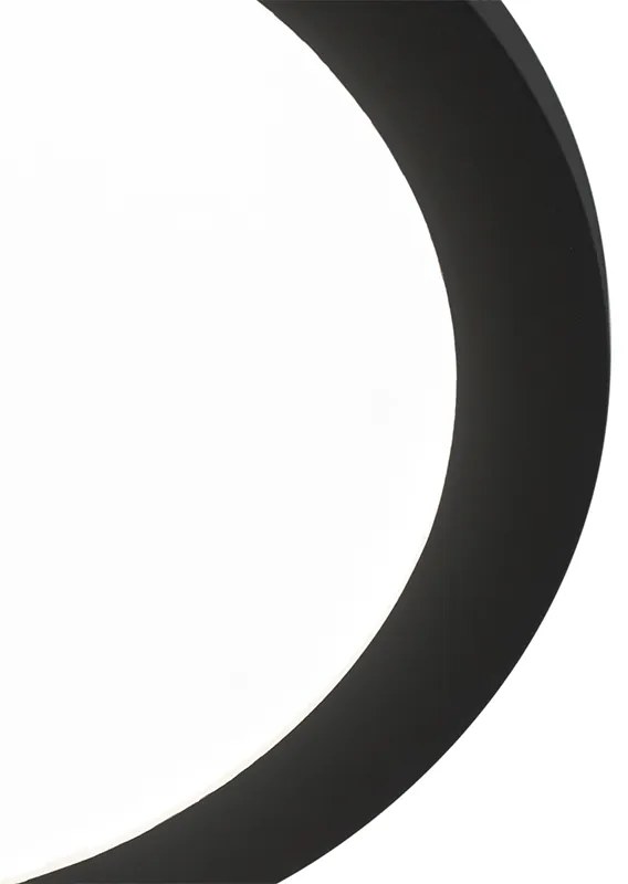 Plafoniera neagră 30 cm cu LED inclus, reglabilă în 3 trepte, IP44 - Steve
