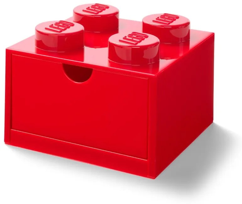 Cutie cu sertar pentru birou LEGO®, 15 x 16 cm, roșu