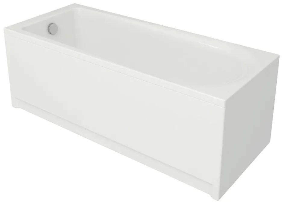 Cada baie incastrata Cersanit Flavia, 150 x 70 cm, dreptunghiulara, alb lucios 1500x700 mm