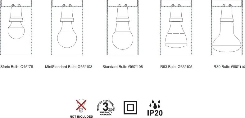 Spot E27, Accesoriu pentru sina trifazata Mantra ARUBA alb