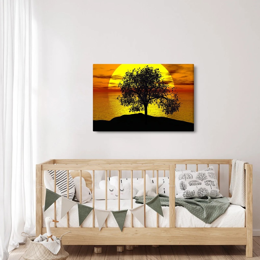 Tablou - Silueta copacilor (90x60 cm)