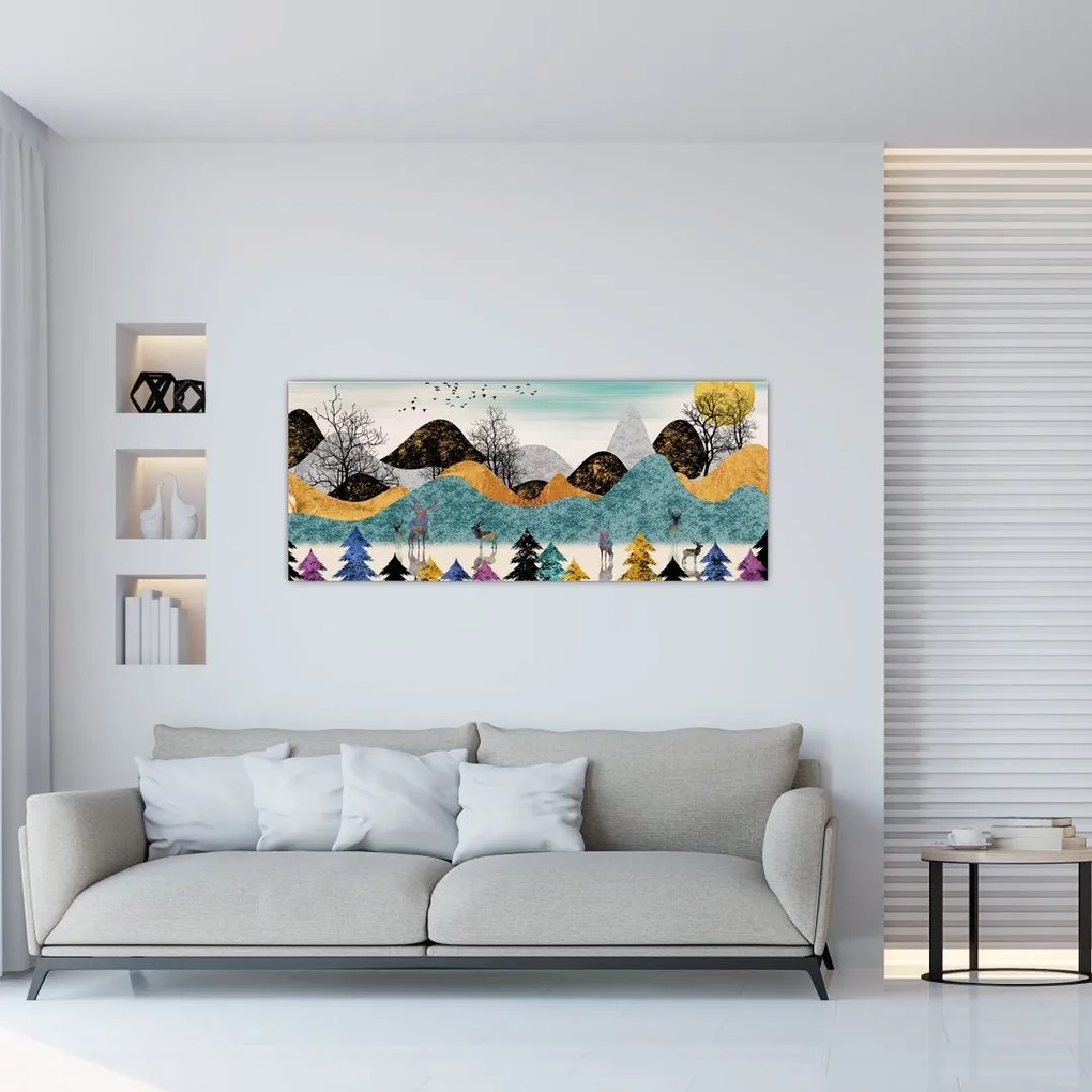 Tablou fgrafic cu cebi (120x50 cm)