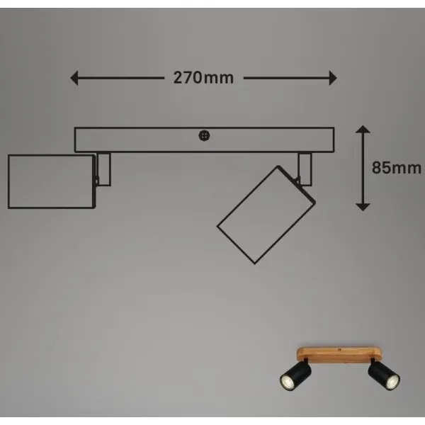 Spot Briloner 2922-025 SPOT 2xGU10/9W/230V
