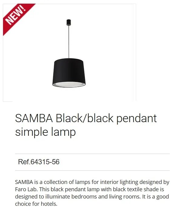 Lustra pendul moderna design elegant CONGA simple negru 64315-56