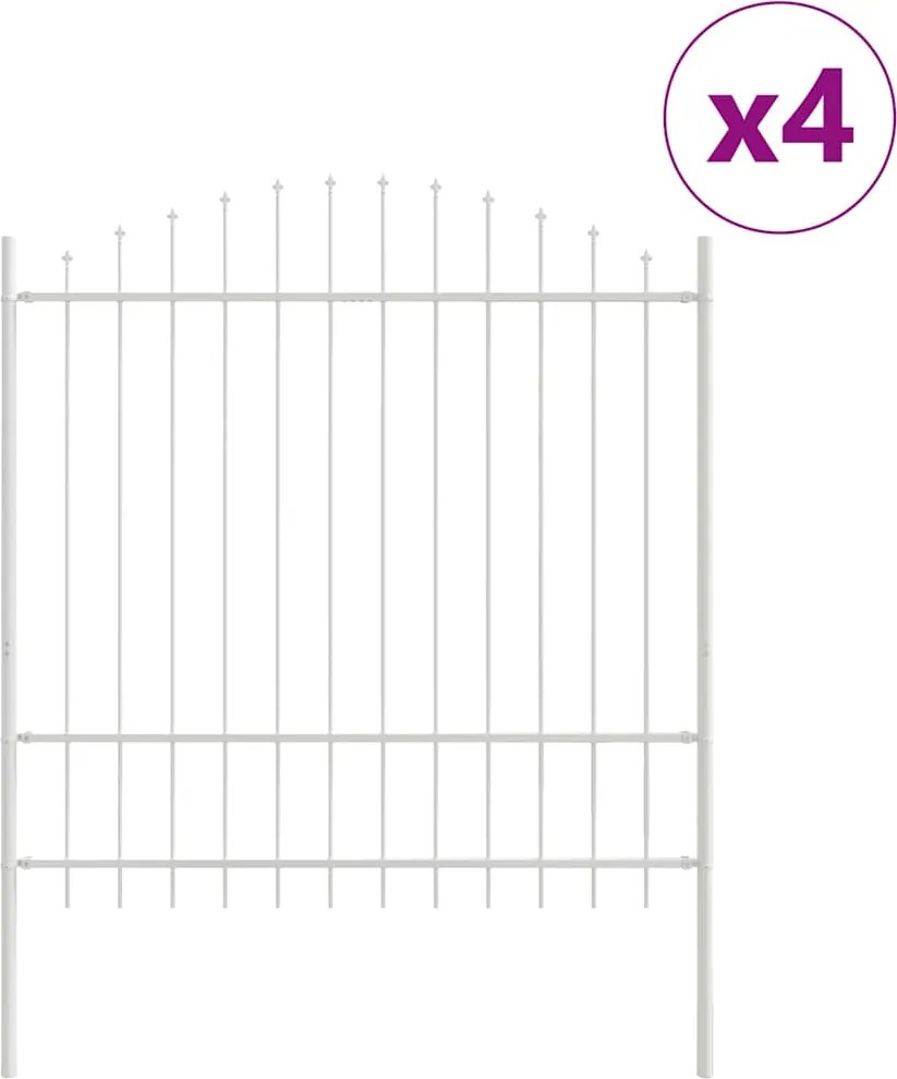 vidaXL Gard de Grădină 4 pcs Alb 170 x 215 cm