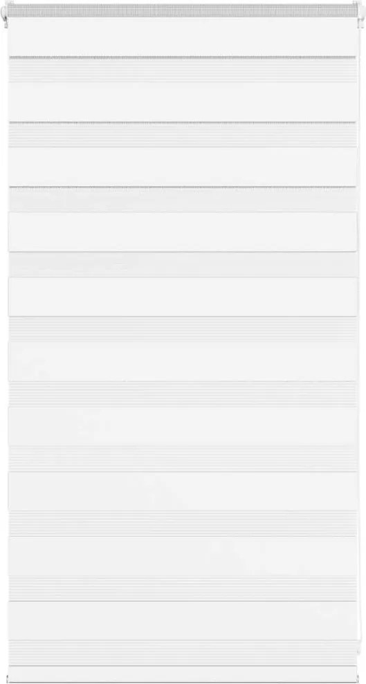 vidaXL Jaluzea tip zebra alb lățime țesătură 85,9 cm poliester