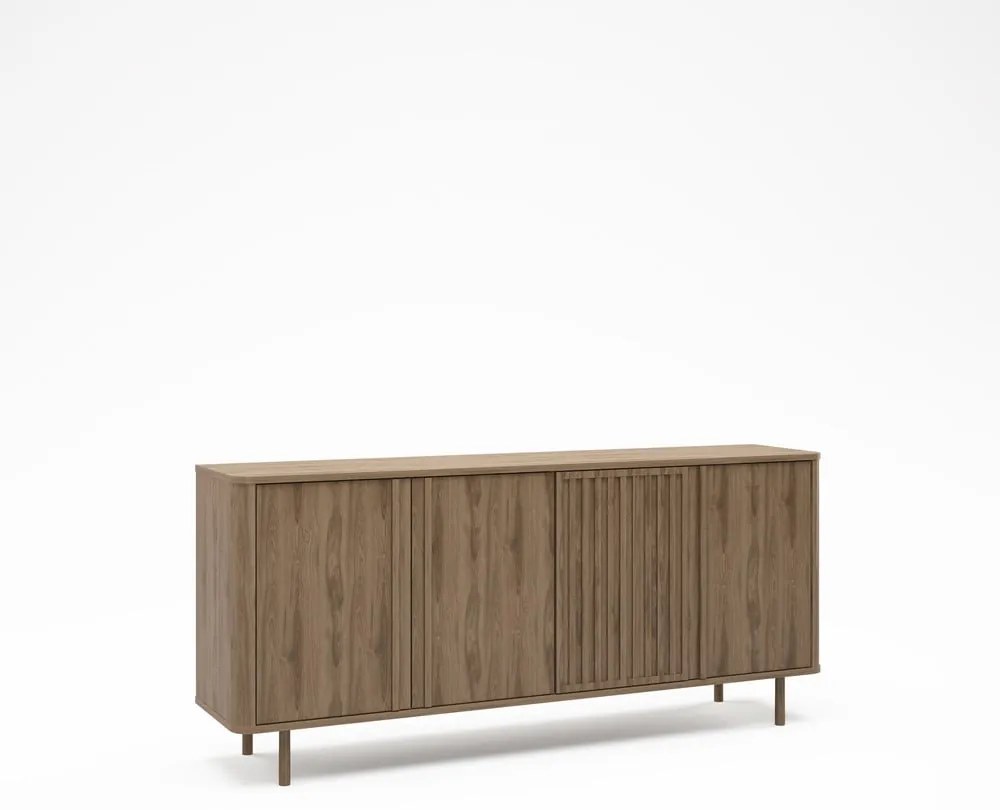 Comodă în culoare naturală cu aspect de lemn de stejar 180x80x40 cm Salma – Marckeric