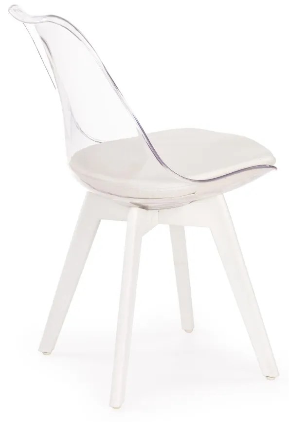 Scaun policarbonat K245 alb - H 83 cm