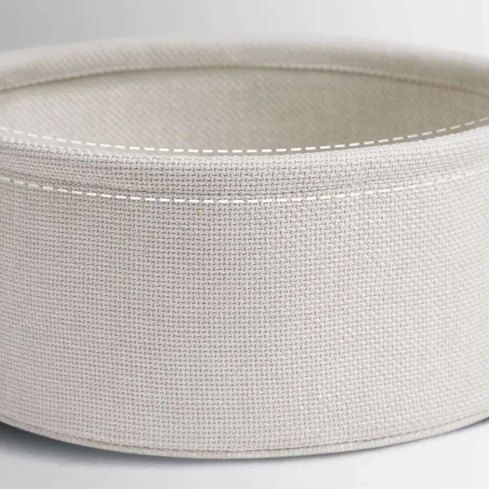 Măsuță rotundă cu coș de depozitare COLETTE, 45x50cm, gri/alb Vasagle