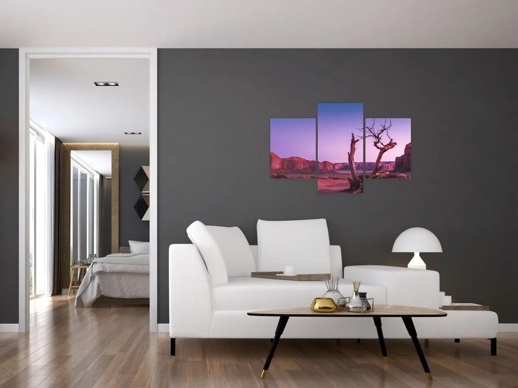 Tablou u copaci lângă pietrile roșii (90x60 cm)