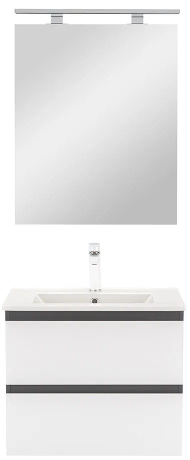 Mobilier complet de baie Vario Forte 60 antracit-alb