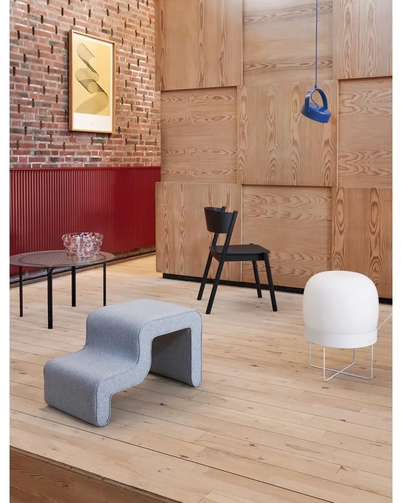 Măsuță de cafea neagră rotundă cu blat din sticlă ø 80 cm Orbit – Hübsch