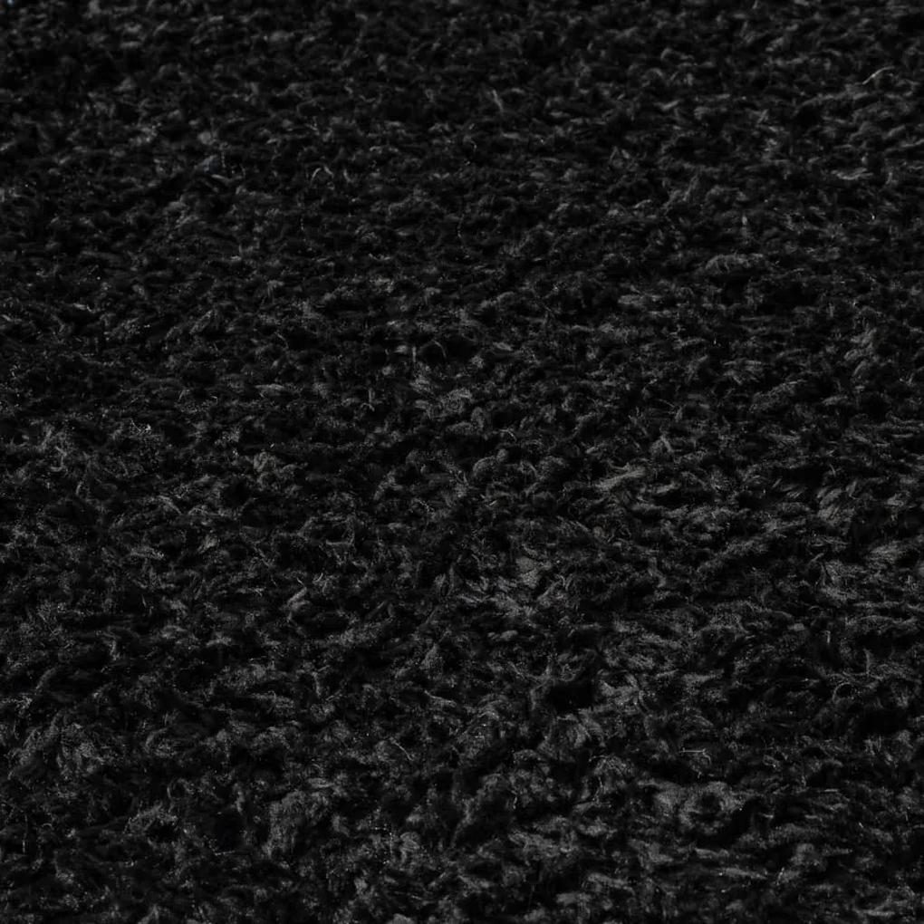 Covor moale cu fire inalte, negru, 100x200 cm, 50 mm Negru, 100 x 200 cm