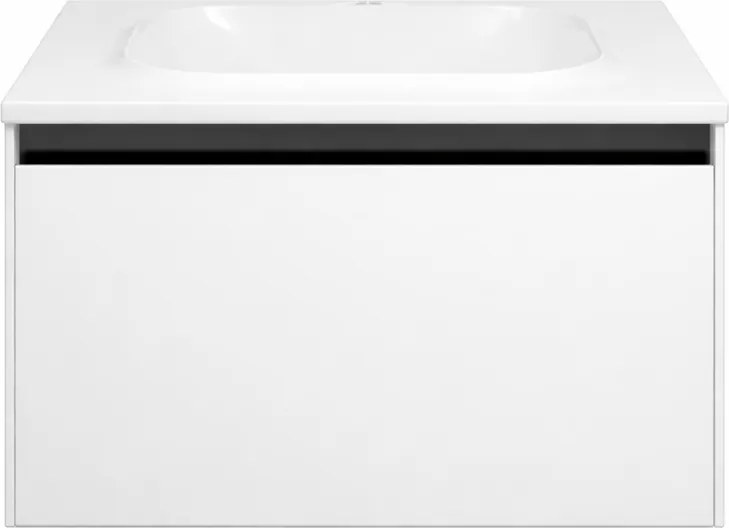 Set dulap baie cu lavoar inclus Kolpasan Pandora, 75 cm, alb Alb, 750x540x416 mm