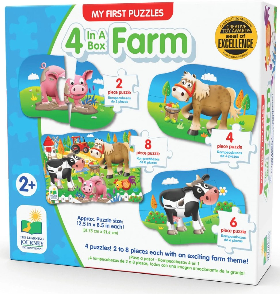 SET PRIMELE MELE 4 PUZZLE-URI FERMA - THE LEARNING JOURNEY (TLJ627419)