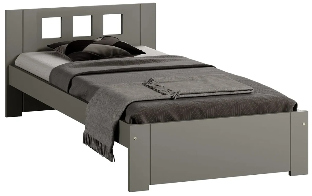 Pat 90x200 cu somieră DMD8 Gri