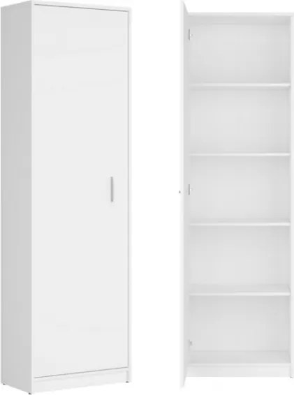 Dulap Modern cu o Usa si 4 Polite, 200A 45A 45 cm, Alb, PAL 18 mm