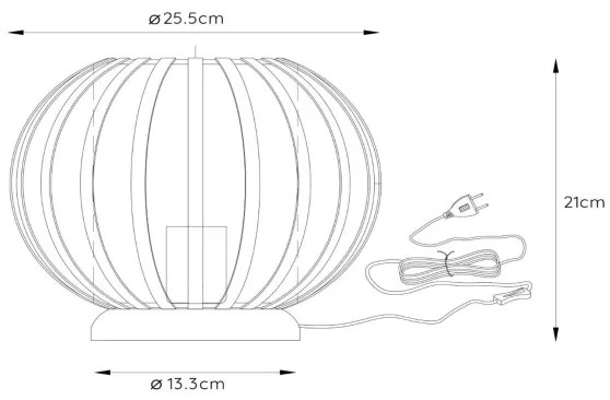 Lampă de masă Lucide 78593/25/66 MERLINA 1xE27/40W/230V d. 25,5 cm roz