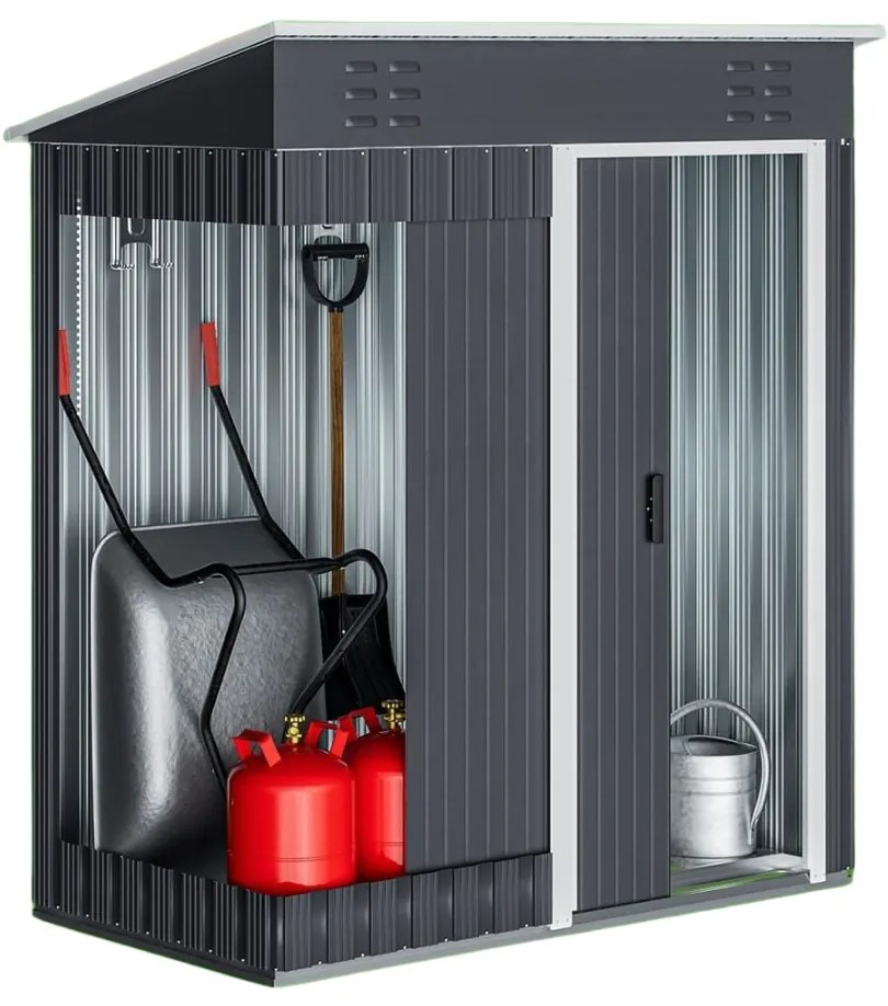 Căsuță pentru unelte de grădină M, 162x86x181cm, antracit Jurhan