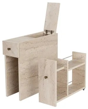 Dulap de baie MELODY, decor marmură bej