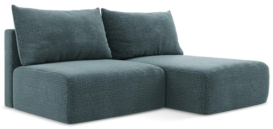 Colțar turcoaz extensibil/cu spațiu de depozitare (cu colț pe partea dreaptă) Kalena – Makamii