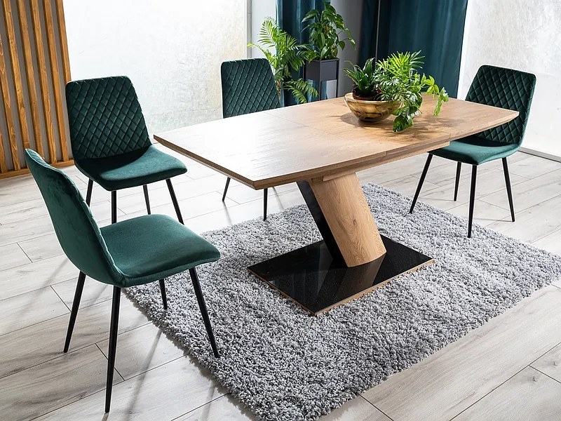 Scaun de sufragerie Isaac (verde + Negru). 1050332