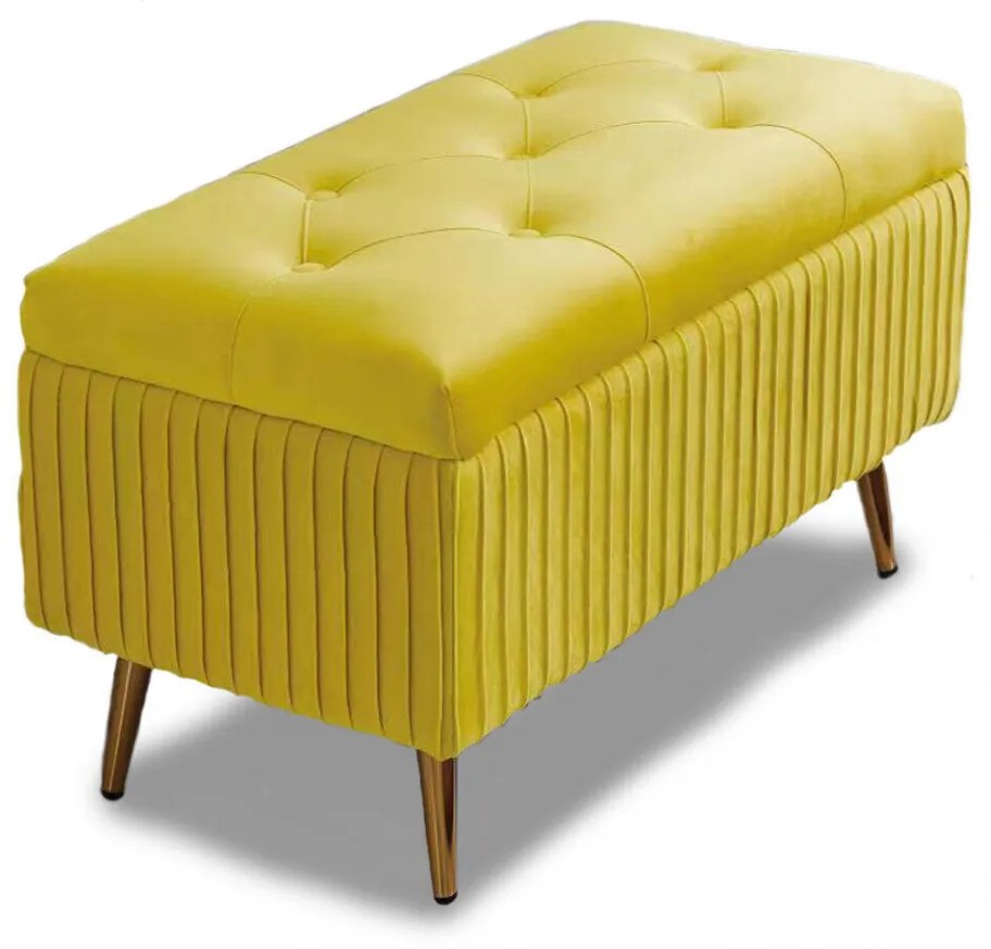 BAGA202 - Bancuta 80 cm, bancheta, banca living, dormitor, hol - Galben
