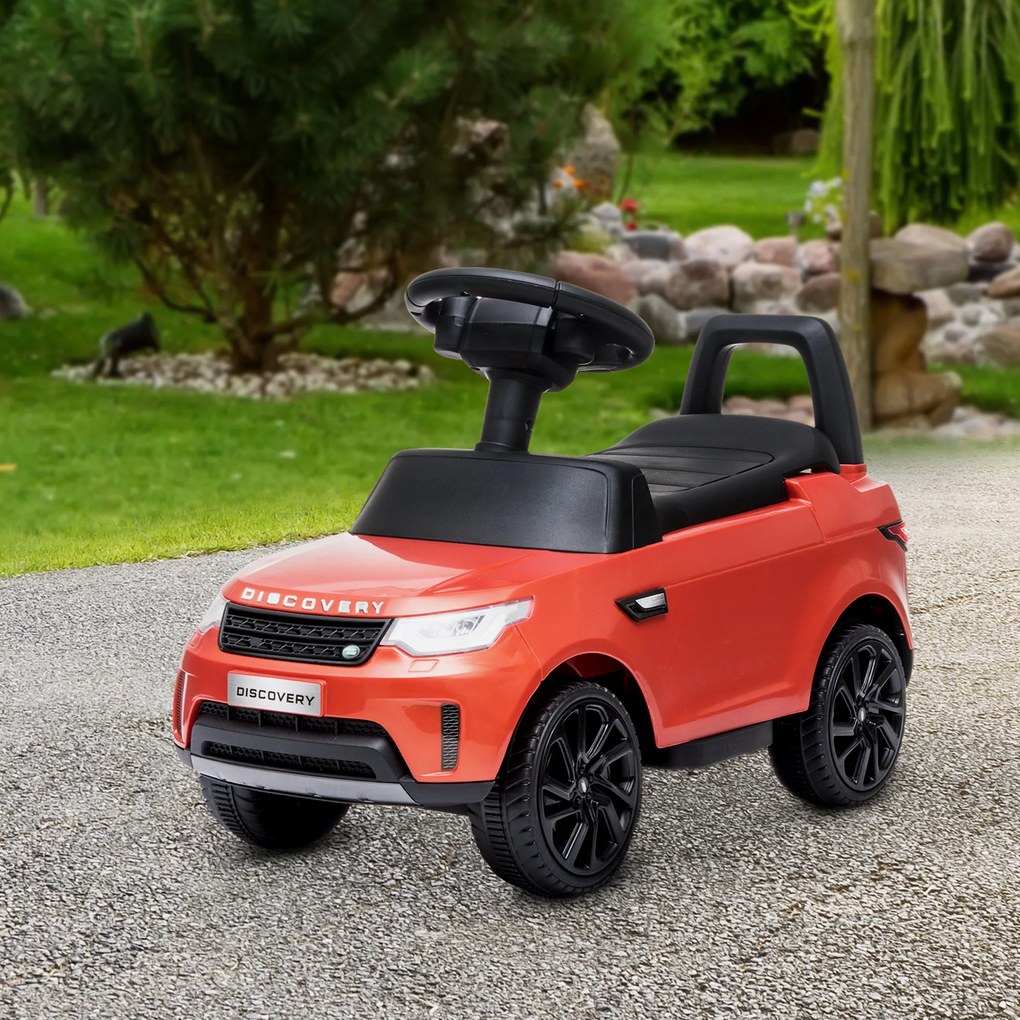AIYAPLAY Mașinuță Electrică pentru Copii 18 Luni-5 Ani cu Licență Land Rover cu Muzică, USB și MP, 65x43x40 cm, Roșu | Aosom Romania