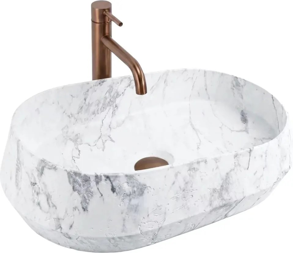 Lavoar compozit pe blat Rea Zoe Dune 59 cm gri mat