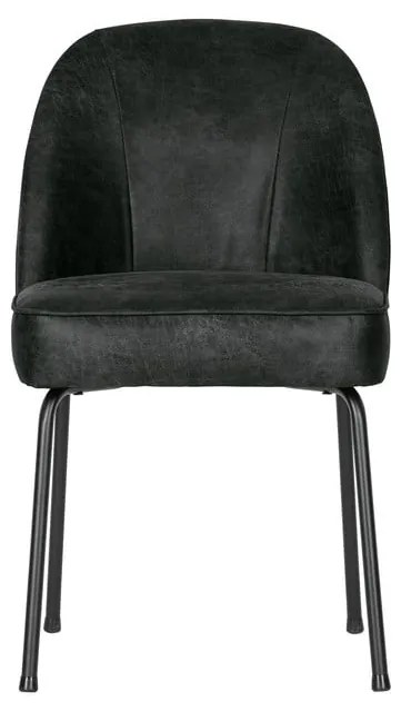 Scaune de dining negre 2 buc. din piele Vogue – WOOOD